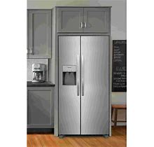 Frigidaire 25.6 Cu. Ft. 36" Standard Depth Side By Side Refrigerator In Gray | 69.88 H X 36.13 W X 35 D In | Wayfair 7C73b4bfc366de3321528391d4b1dcf9