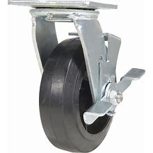 Vestil, Rubber Swivel W/Brake 6X2 507 Pounds, Wheel Diameter 6 In, Package