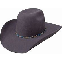 RESISTOL Men's 6X Hooey Silver Smoke Wool Felt Western Hat