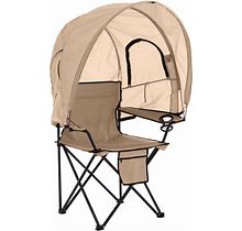 Brylanehome Outdoor Oversized Canopy Tent Camp Chair Shade Folding Cupholder Zip Windows Storage Carrying Case Beach Yard Trip- Weight Capacity 350LB