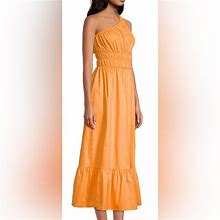 A.N.A Dresses | A.N.A. Florida Mango One Shoulder Dress | Color: Orange | Size: 2X