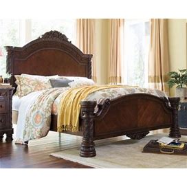 North Shore Queen Panel Bed, Dark Brown By Ashley, Furniture > Bedroom > Beds > Queen. On Sale - 20% Off