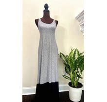 Vince Women's Colorblock Sleeveless Gray Blue Knit Maxi Dress Size Xs