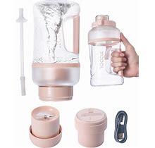 XCOOL 3-In-1 Pink Portable Protein Shaker Bottle & Blender, 1L Capacity Water Bottle, Perfect For Workout Supplements, High Power BPA-Free Ice Blende