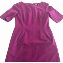 Tahari Dresses | Tahari Crepe Sheath Dress | Color: Purple | Size: 8