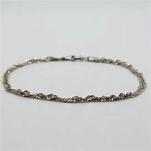 Sterling Silver Twisted Link Bracelet 925 - Women | Color: Silver