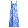 Lilly Pulitzer Women's Azora Cotton Floral Midi-Dress - Blue Multi - Size 2