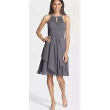 Nordstrom Dresses | Nwot Eliza J Beaded Flare Dress | Color: Gray | Size: 10