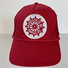 Big River Oil Co. Hannibal, Missouri Snapback Hat Red Cap