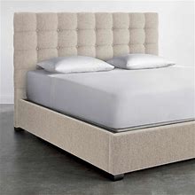 Sleep Number Soft Modern Upholstered Bed - Oyster Boucle - Queen Adjustable Firmness