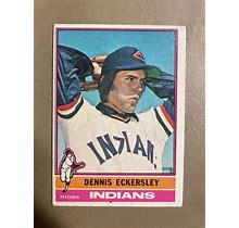 1976 Topps DENNIS ECKERSLEY Rookie Card RC 98 Cleveland Indians VG+