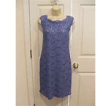 Scarlett Fully Lined All Lace With Sequins Ocassion Sheath Dress Size