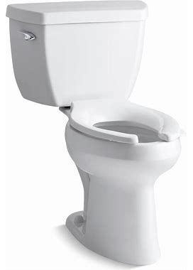 Kohler Toilet Highline Two-Piece Elongated 1.0 GPF Pressure Lite - Less Seat White - K-3519-0