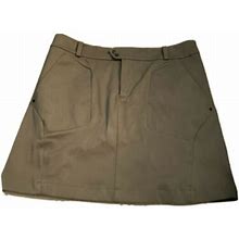 Ralph Lauren Rlx Golf Women Skort Skirt Olive Stretch Size 8 Msrp $148