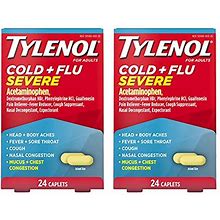 Tylenol Cold + FLU Multi-Action Day Caplets, Pack Of 2