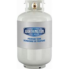 Worthington Cylinders 30-Lb Propane Tank White Steel Refillable/Exchangeable For Portable Cooking And Propane-Fueled Appliances