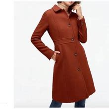 Nwot8 J.Crew Classic Lady Day Coat In Italian Double-Cloth Wool With
