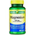 Spring Valley Magnesium Bone & Muscle Health Supplement, 250 Mg, 100 Count
