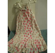 (I) Girls Small Old Navy Polka Dot High Low Dress Voil