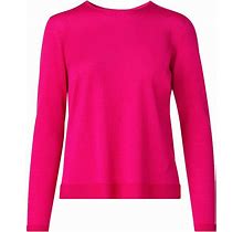 Akris Women's Pink Fine Gauge Silk Sweater