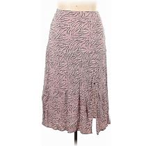 Nine West Casual A-Line Skirt Long: Pink Zebra Print Bottoms - Women's Size 2X-Large