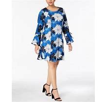 Ny Collection Plus Size Bell Sleeve A-Line Dress 2X