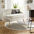 Gio Modern Velvet Loveseat With A End Table By HULALA HOME