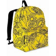 Sunflower Yellow Print Backpack
