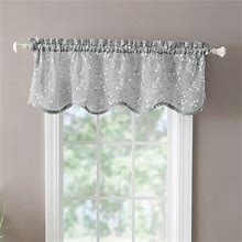 Willow Scalloped Window Valance, Gray, Polyester