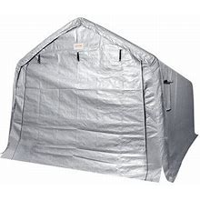 VEVOR Heavy Duty 10 ft. W X 15 ft. D Polyethylene Portable Garage Shed, Steel | 96 H X 120 W X 180 D In | Wayfair TYCW10FTX15FTRDIDV0