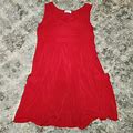 Calvin Klein Dresses | Calvin Klein Red Swing Dress With Pockets Size 10 | Color: Red | Size: 10