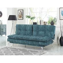 Serta Reuben 78.7" Tufted Multi-Functional Convertible Sleeper Sofa Wood/Solid Wood/Polyester In Green/Gray/Blue | Wayfair