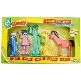 Gumby And Friends Bendable Figures Box Set Of 5 -Quantity Discounts -