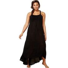Plus Size Women's Candance Braided Cover Up Maxi Dress By Swimsuits For All In Black (Size 10/12)