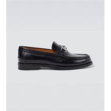 Gucci Men, Horsebit Leather Loafers, Black, US 10.5, Loafers