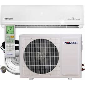 PIONEER, 12000 BTU Mini Split Inverter++ AC Hyper Heat Pump, BTU Cooling 12000 Volts 230 Cooling Capacity 550 Ft², Model WYF012GHFI25RH-16