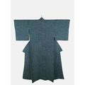 Japanese Kimono Robe Dark Grey Abstract Thin Sheer Kimono Dress | Floral Kimono | Kimono Cardigan | Long Kimono Robe | Yukata Kimono - A425