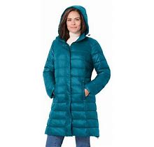 Plus Size Women's Long Packable Puffer Jacket By Woman Within In Deep Teal (Size 5X)