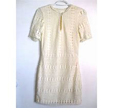 H & M Dress Size 4 Short Sleeve Ivory Lace