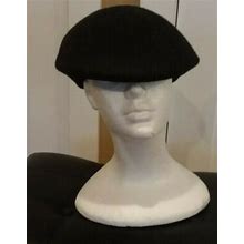 Men's Black Wool Newsboy Hat