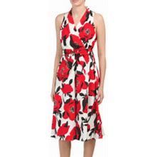 London Times Dresses | Nwt London Times Floral Halter Dress | Color: Red/White | Size: 4