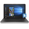 Hp 15-Bs070wm, 15.6" Natural Silver Touch Laptop, Windows 10, Intel