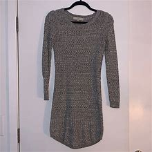Loft Dresses | Ann Taylor Loft Sweater Dress Petite Xs | Color: Gray/White | Size: Xsp