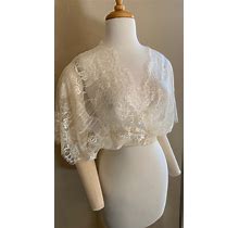 Wedding Dress Topper - Lace Topper - Draped Lace Wedding Dress Topper - Chantilly Lace Coverup - Bridal Coverup