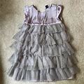 Gap Dresses | Baby Gap Silver Tiered Dress | Color: Silver | Size: 3Tg