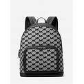 Michael Kors Outlet Cooper Logo Jacquard Commuter Backpack In Black - One Size By Michael Kors Outlet