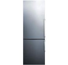 Summit Appliance 23.25 in. W 11.1 Cu. Ft. Bottom Freezer Refrigerator In Stainless Steel Counter Depth FFBF247SSIMLHDE ,