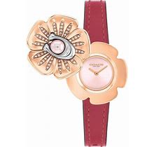 COACH Tearose Women's Watch, Elegant Feminine Design With A Hint Of Playfulness, A Stylish Watch For Her, Water-Resistant,