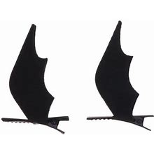 A Pair Of Halloween Hair Clips Devil Bat Wings Hairpin Hair Accessories Holdiays Festival Cosplay Costume (Black)