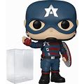 POP Marvel: Falcon And The Winter Soldier - John F. Walker As Captain America Funko Pop! Vinyl Figure (Bundled With Compatible Pop Box Protector